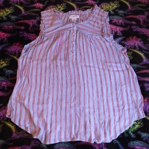 Liz Claiborne - Lightweight Striped Tank with Peakaboo Cutouts